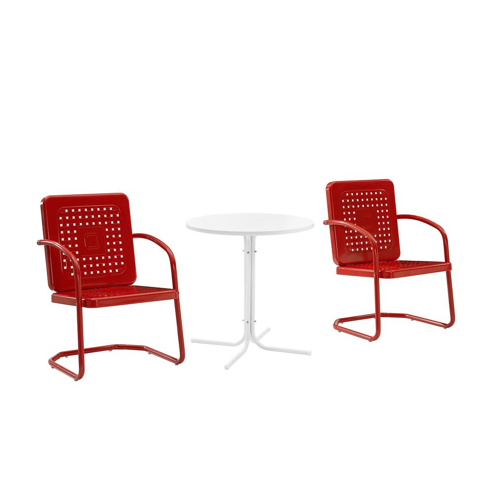 Bates 3Pc Retro Outdoor Bistro Set – Bistro Table & 2 Armchairs