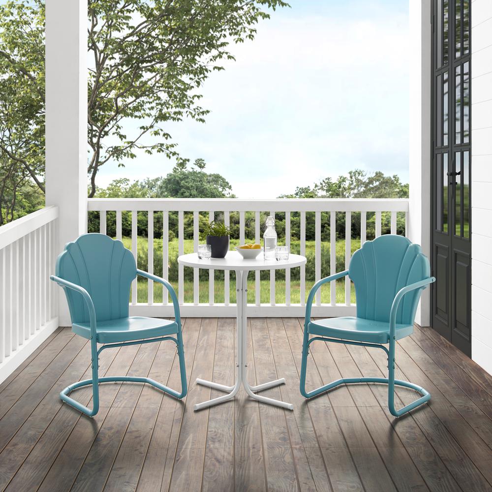 Tulip 3Pc Retro Outdoor Bistro Set – Bistro Table & 2 Chairs