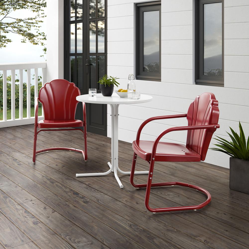 Tulip 3Pc Retro Outdoor Bistro Set – Bistro Table & 2 Chairs