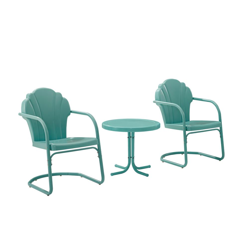 Tulip 3Pc Retro Outdoor Chair Set – Side Table & 2 Chairs