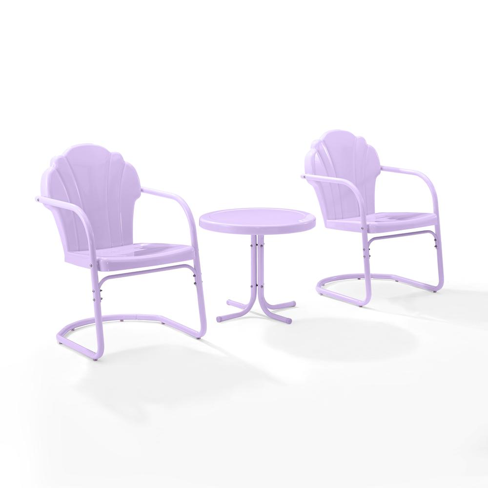Tulip 3Pc Retro Outdoor Chair Set – Side Table & 2 Chairs
