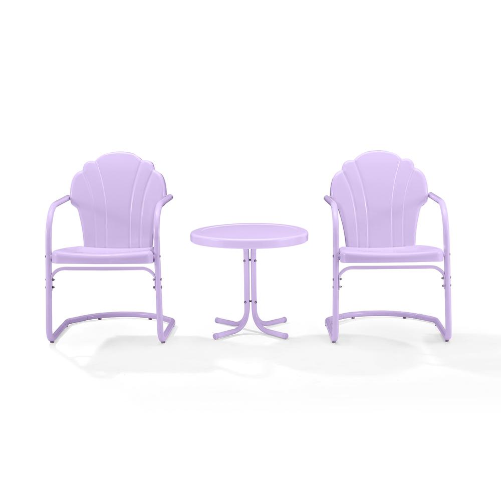 Tulip 3Pc Retro Outdoor Chair Set – Side Table & 2 Chairs