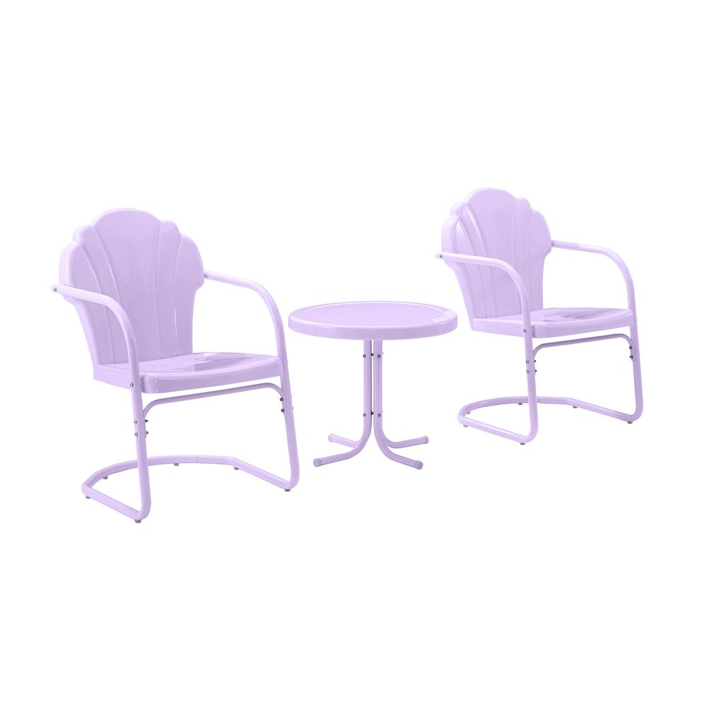 Tulip 3Pc Retro Outdoor Chair Set – Side Table & 2 Chairs