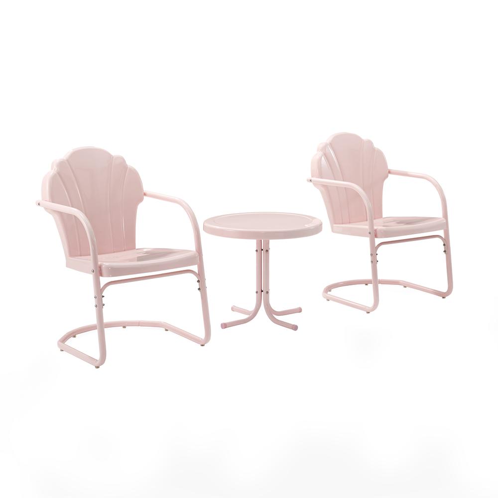 Tulip 3Pc Retro Outdoor Chair Set – Side Table & 2 Chairs