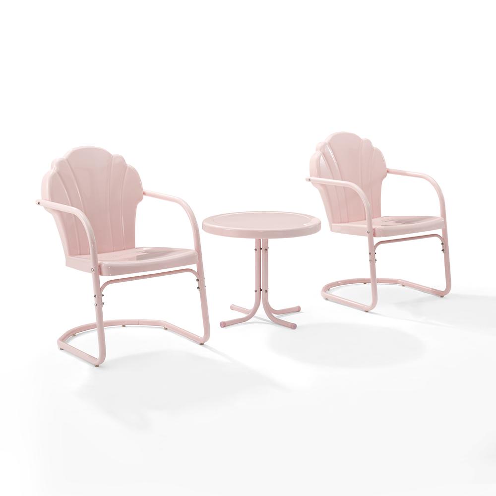 Tulip 3Pc Retro Outdoor Chair Set – Side Table & 2 Chairs