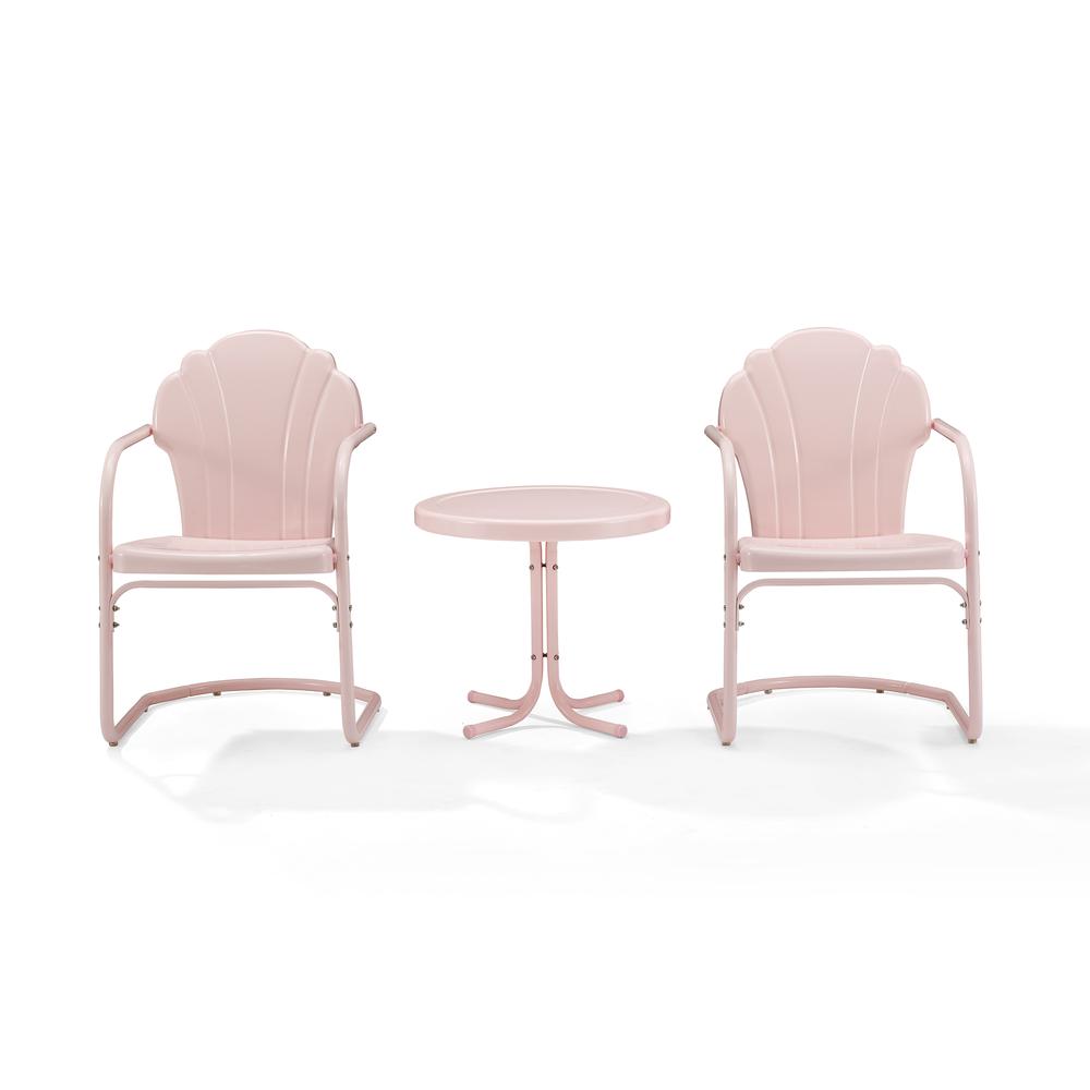 Tulip 3Pc Retro Outdoor Chair Set – Side Table & 2 Chairs
