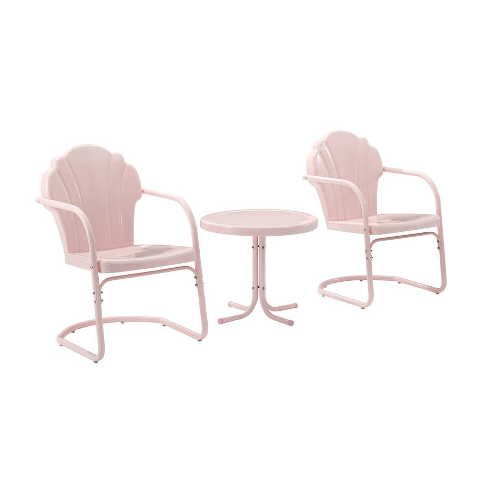 Tulip 3Pc Retro Outdoor Chair Set – Side Table & 2 Chairs