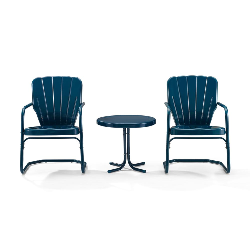 Ridgeland 3Pc Retro Outdoor Chair Set – Side Table & 2 Chairs