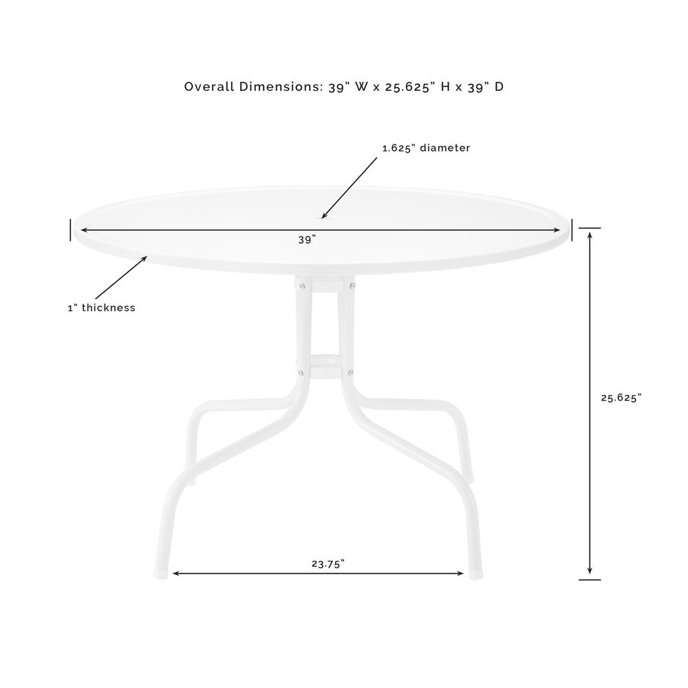 Ridgeland 5Pc Round Retro Outdoor Dining Set – Dining Table & 4 Chairs