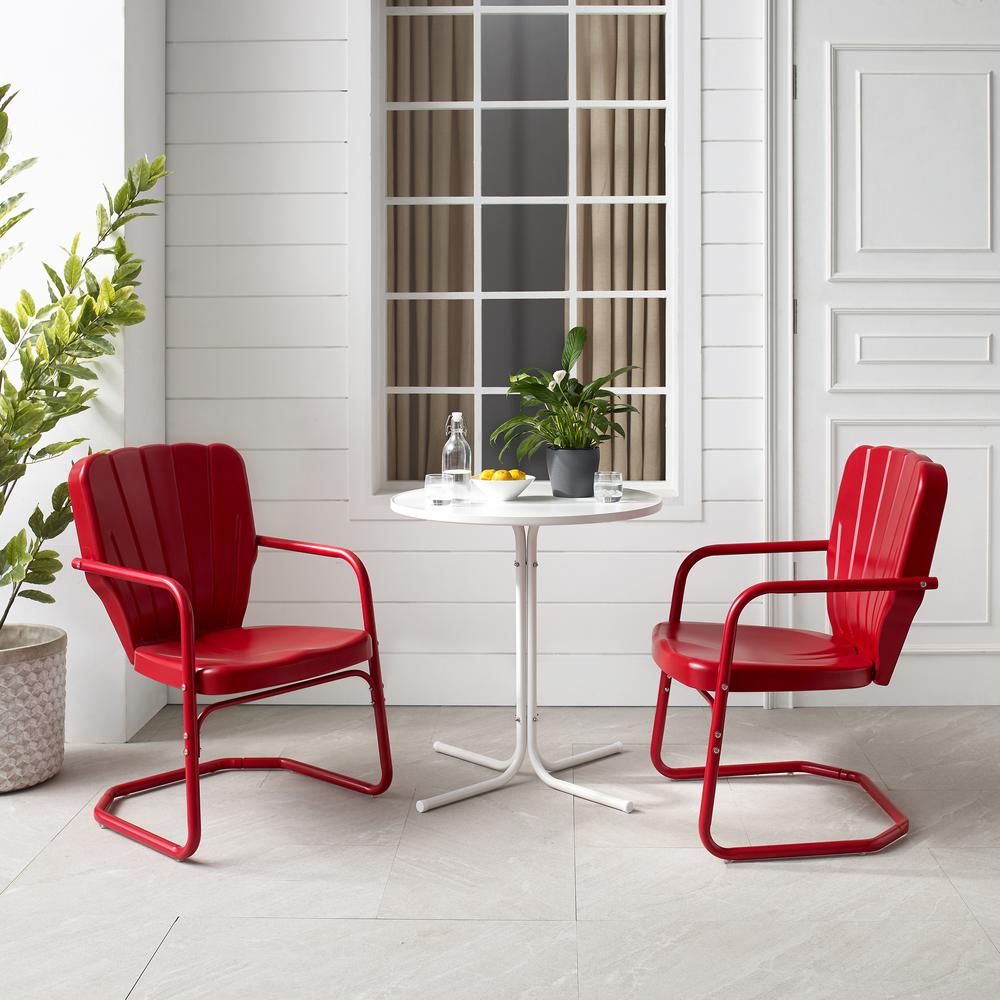Ridgeland 3Pc Retro Outdoor Bistro Set – Bistro Table & 2 Chairs