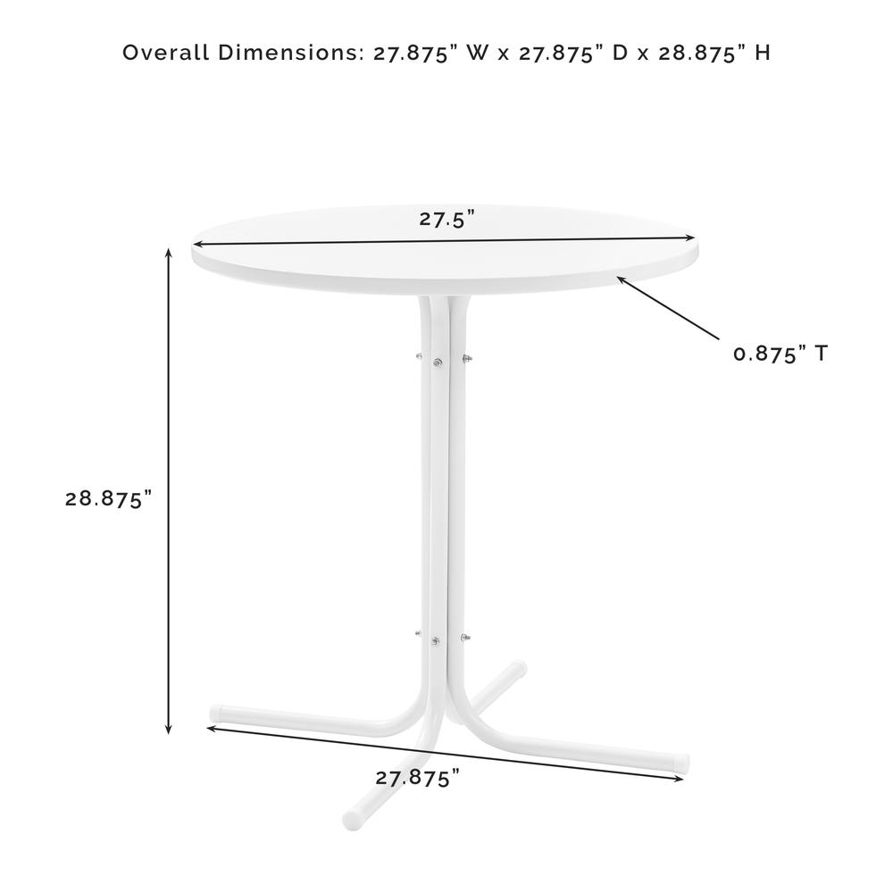 Ridgeland 3Pc Retro Outdoor Bistro Set – Bistro Table & 2 Chairs
