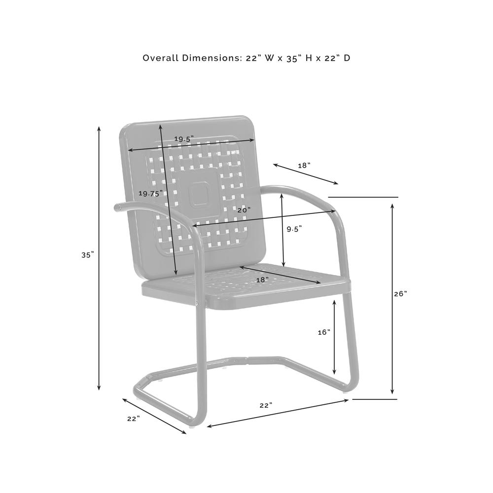 Bates 5Pc Round Retro Outdoor Dining Set – Dining Table & 4 Armchairs