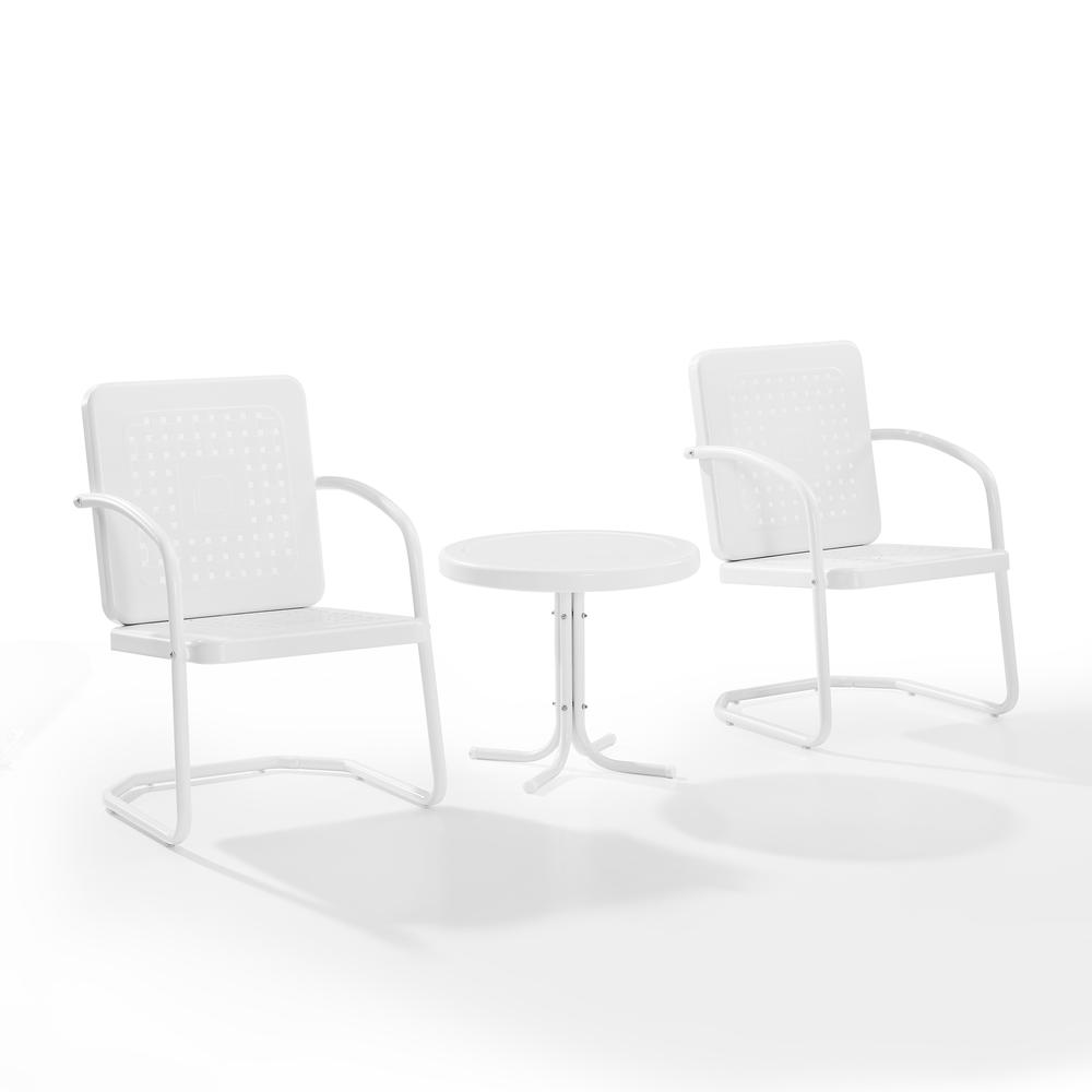 Bates 3Pc Retro Outdoor Chair Set – Side Table & 2 Armchairs