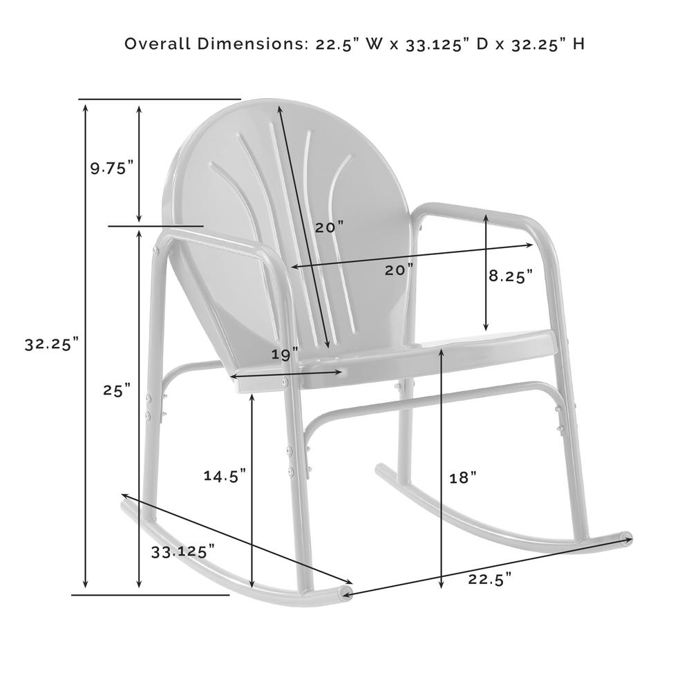 Griffith 3Pc Retro Outdoor Rocking Chair Set – Side Table & 2 Rocking Chairs