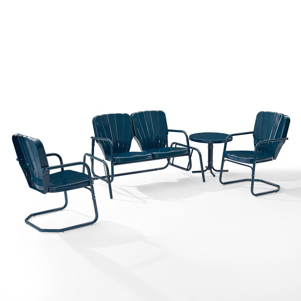 Ridgeland 4Pc Outdoor Loveseat Glider Set
