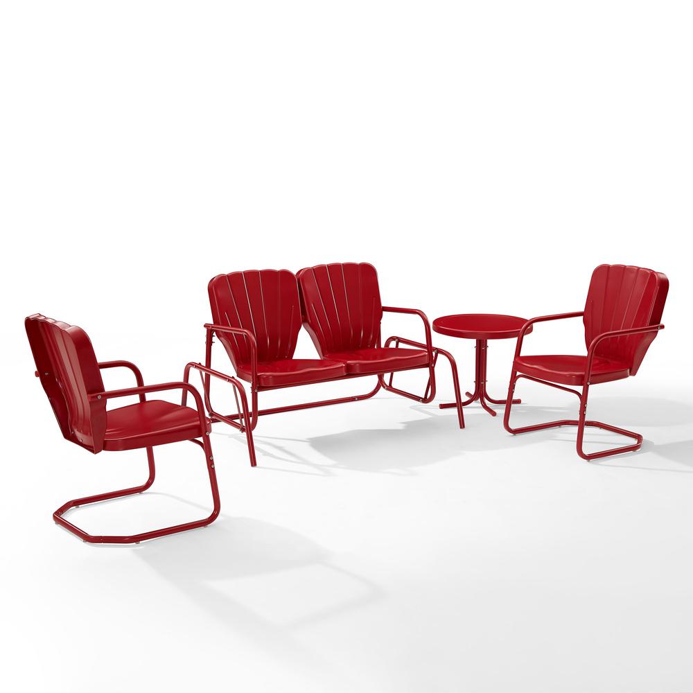 Ridgeland 4Pc Outdoor Loveseat Glider Set