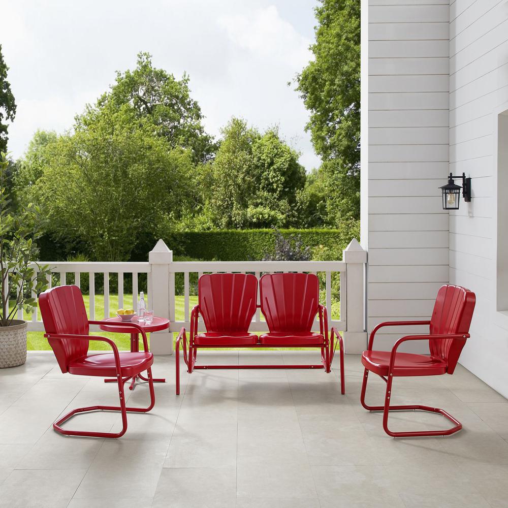 Ridgeland 4Pc Outdoor Loveseat Glider Set
