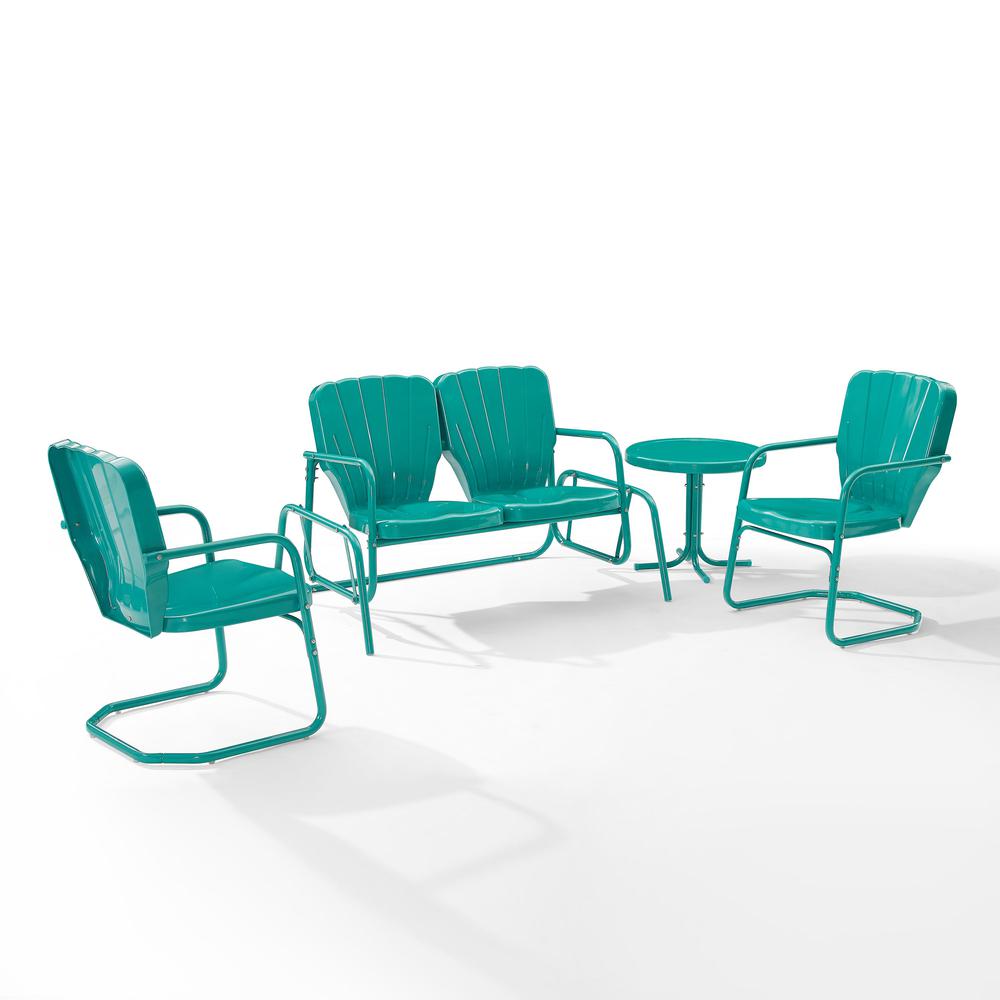 Ridgeland 4Pc Outdoor Loveseat Glider Set