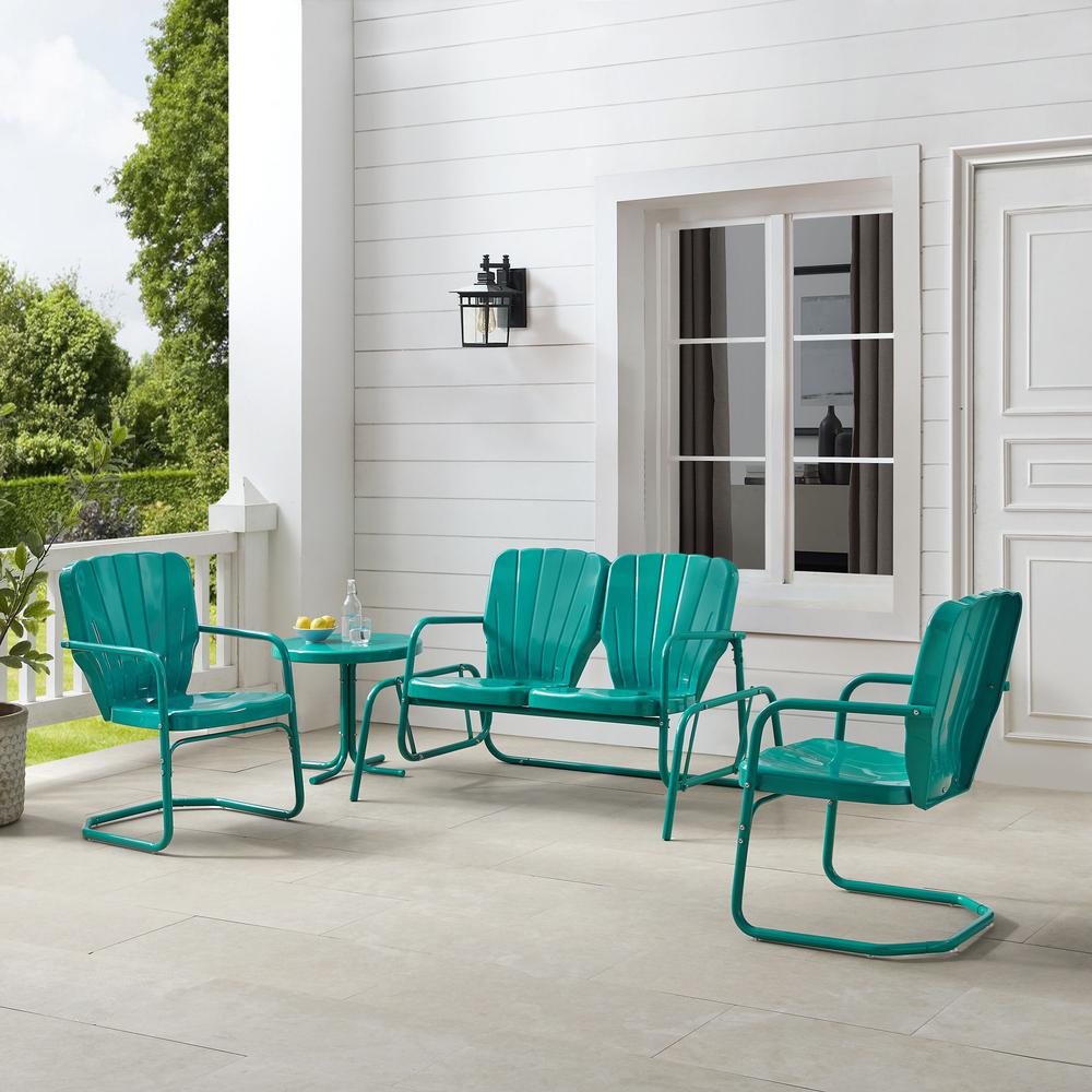 Ridgeland 4Pc Outdoor Loveseat Glider Set