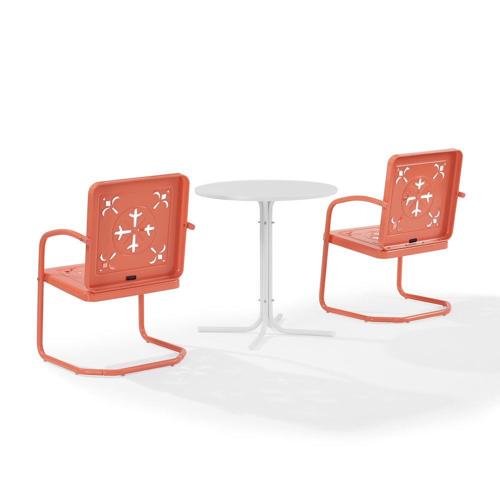 Azalea 3-Piece Retro Outdoor Bistro Set – Bistro Table & 2 Chairs