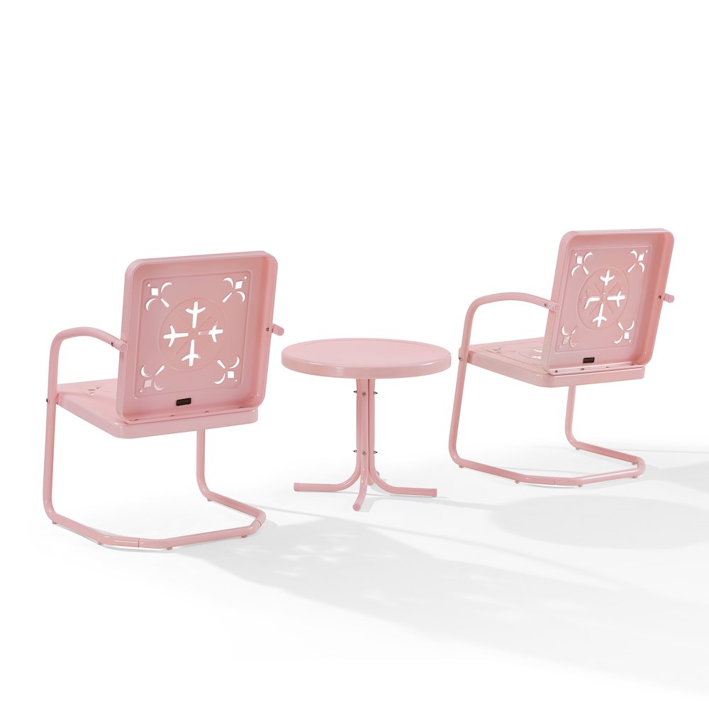 Azalea 3-Piece Retro Outdoor Chair Set – Side Table & 2 Chairs