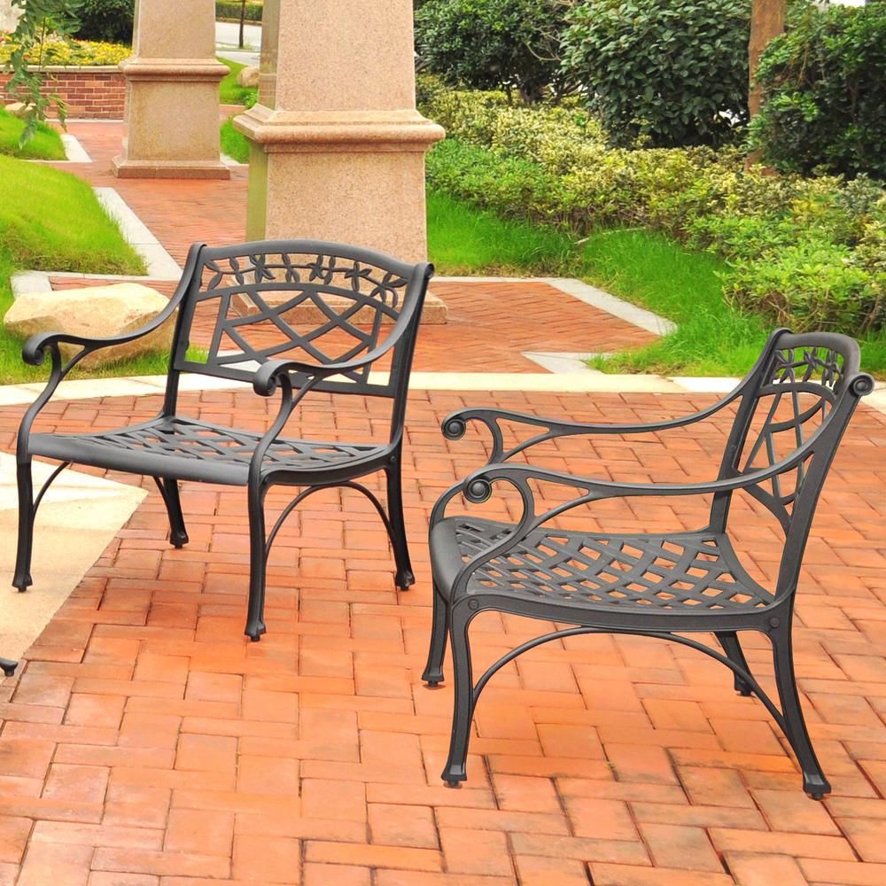 Sedona 2Pc Cast Aluminum Outdoor Lounge Chair Set – 2 Club Chairs