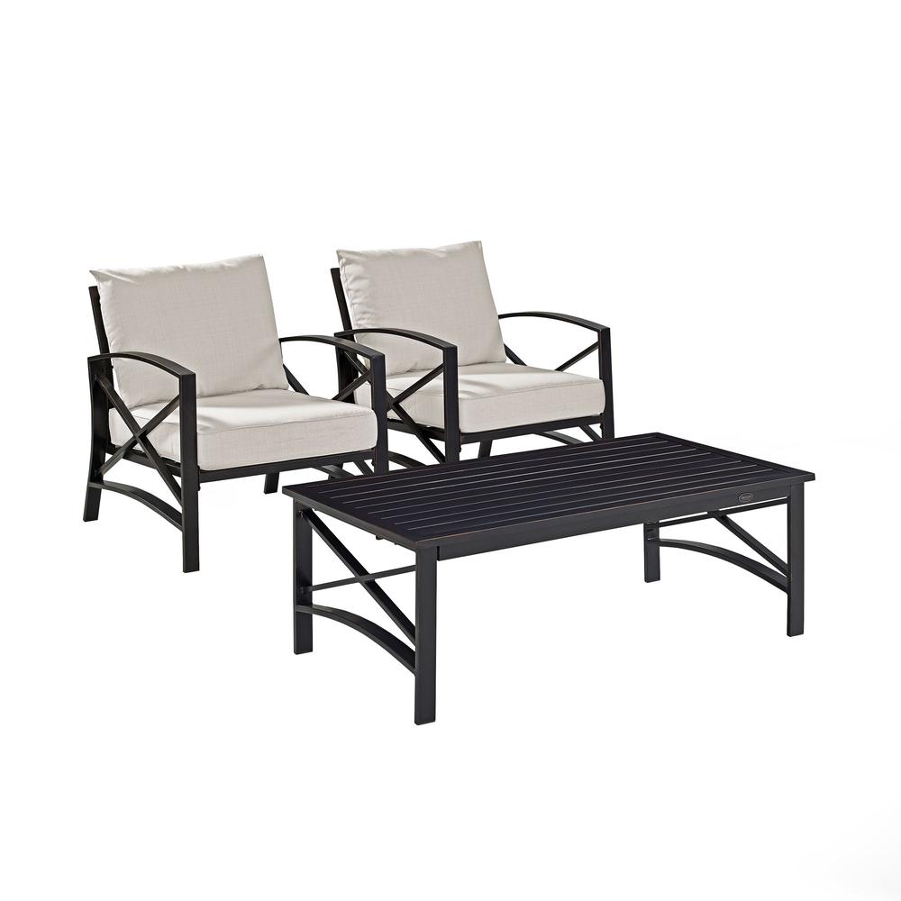 Kaplan 3Pc Outdoor Chair Set – Coffee Table & 2 Chairs