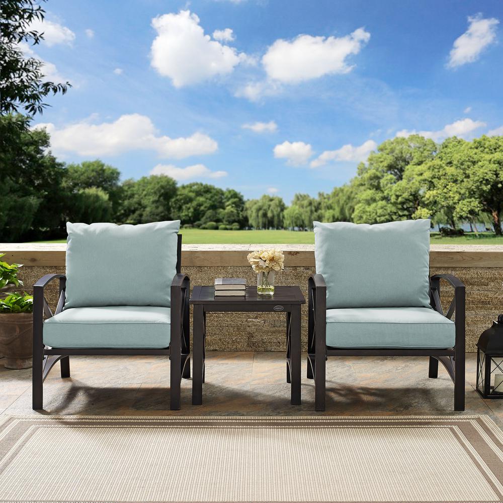Kaplan 3Pc Outdoor Chair Set – Side Table & 2 Chairs