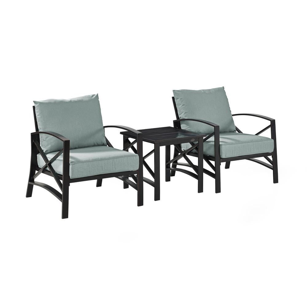 Kaplan 3Pc Outdoor Chair Set – Side Table & 2 Chairs