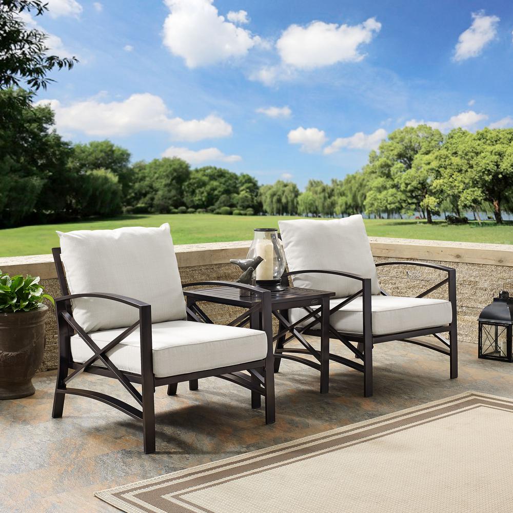 Kaplan 3Pc Outdoor Chair Set – Side Table & 2 Chairs