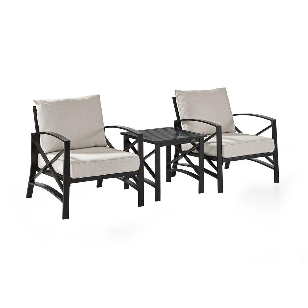 Kaplan 3Pc Outdoor Chair Set – Side Table & 2 Chairs