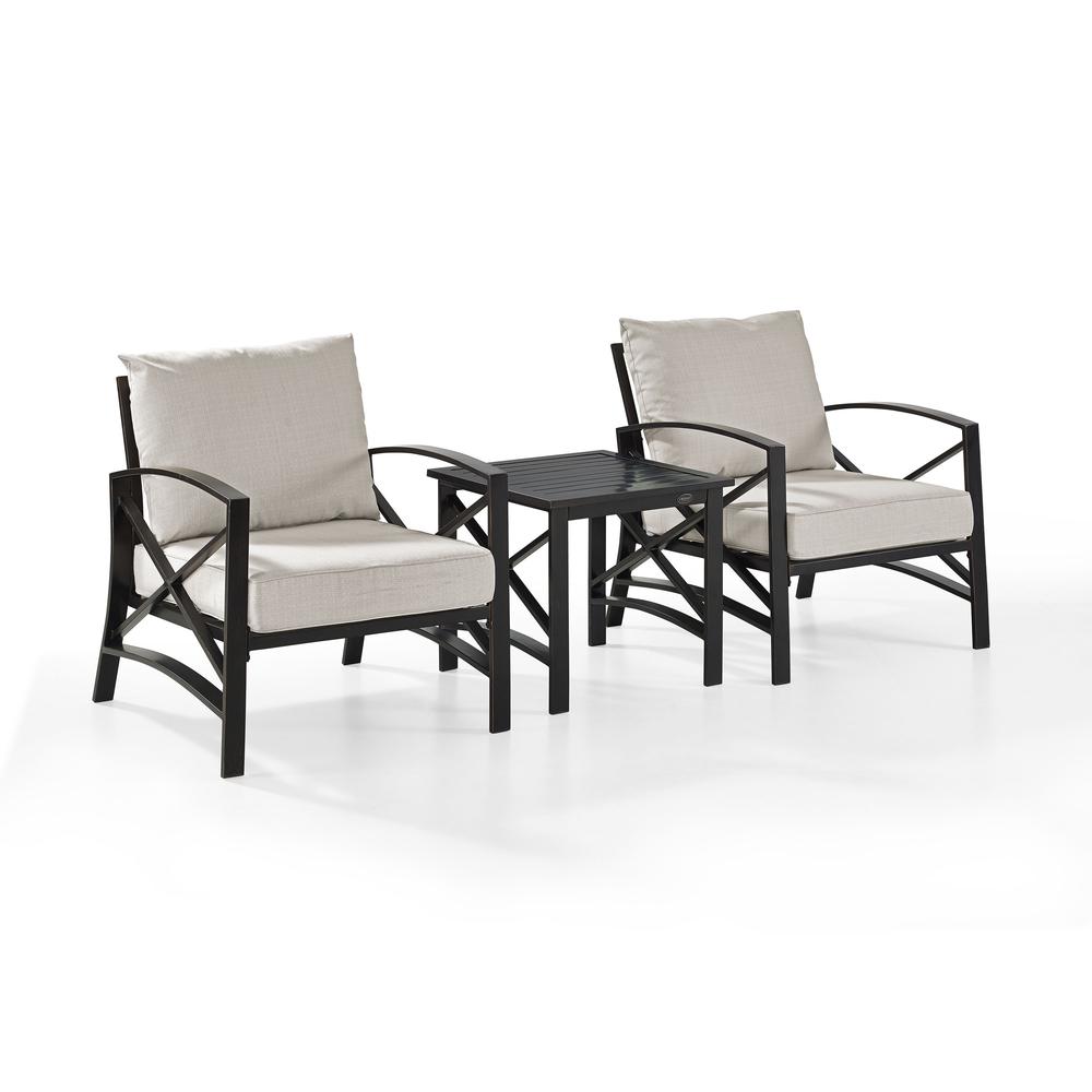 Kaplan 3Pc Outdoor Chair Set – Side Table & 2 Chairs