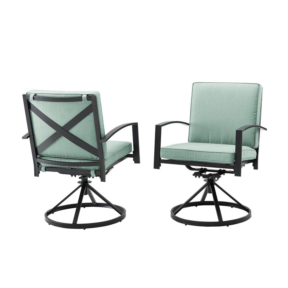Kaplan 2Pc Swivel Outdoor Dining Chair Set – 2 Swivel Chairs
