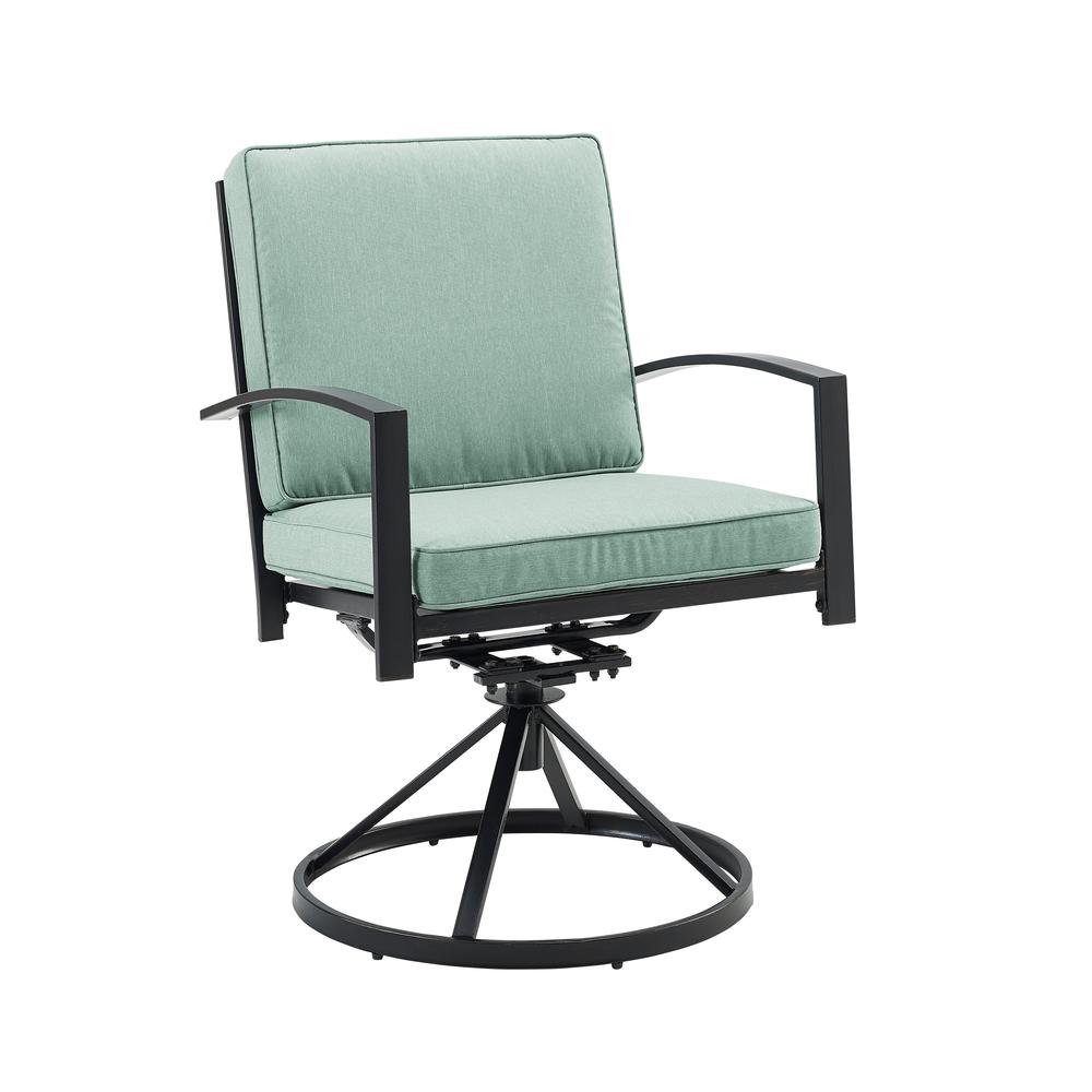 Kaplan 2Pc Swivel Outdoor Dining Chair Set – 2 Swivel Chairs