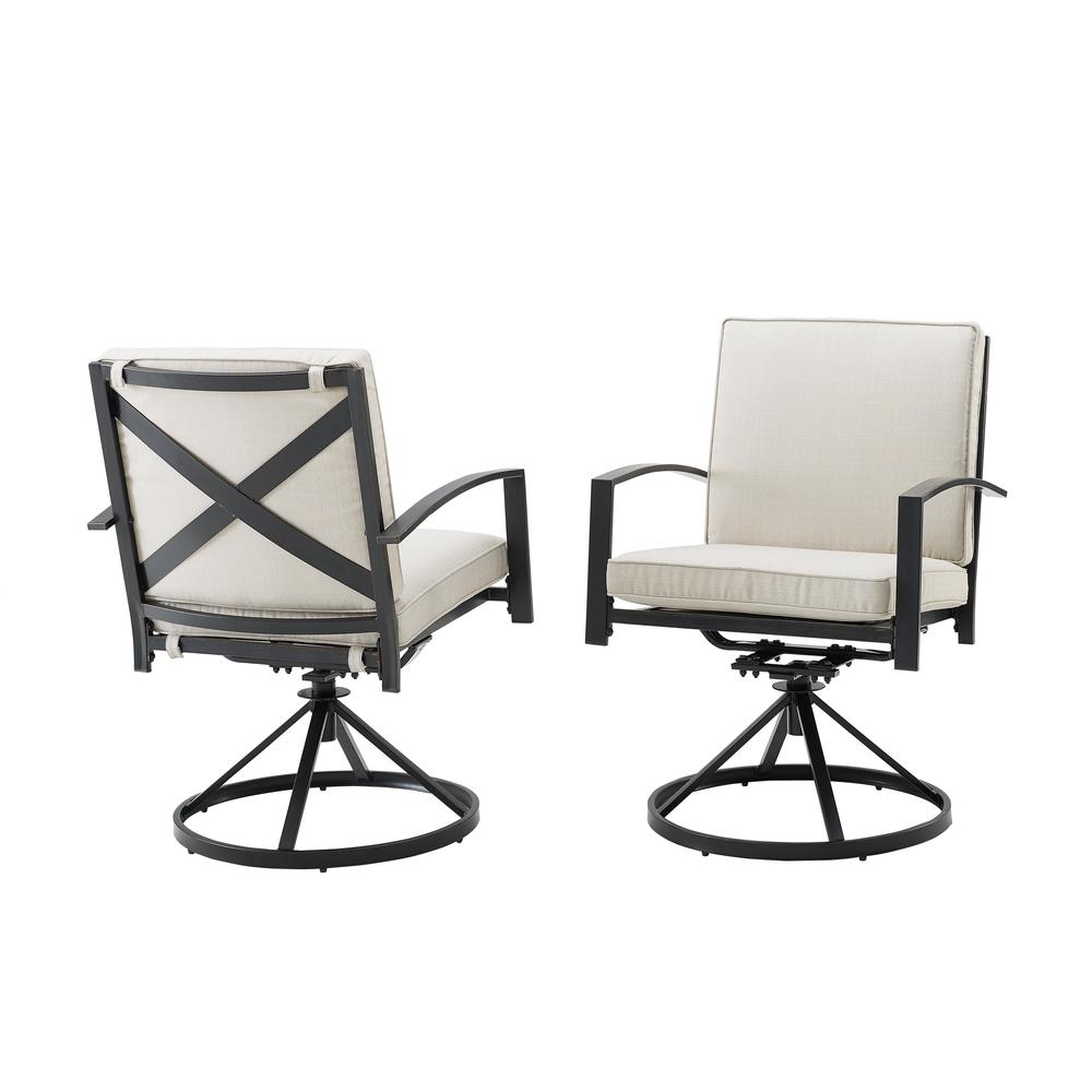 Kaplan 2Pc Swivel Outdoor Dining Chair Set – 2 Swivel Chairs