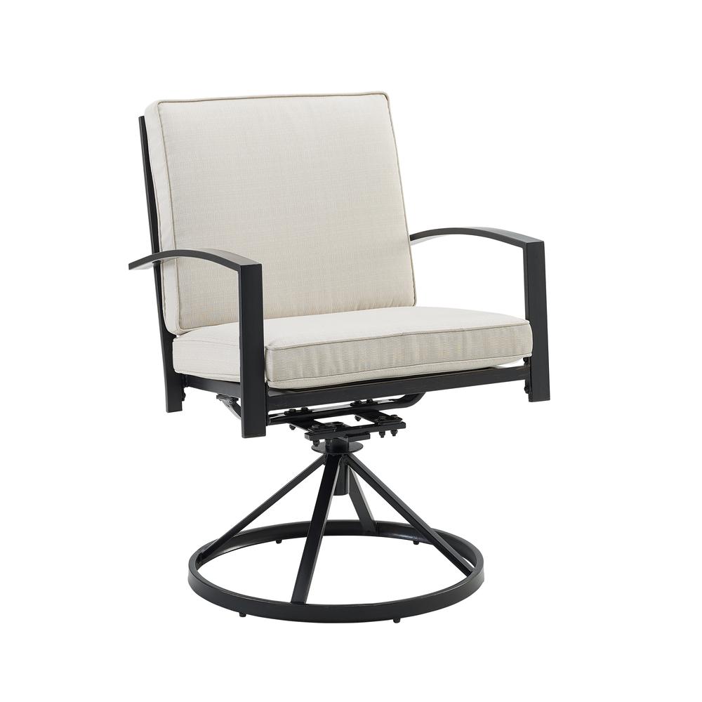 Kaplan 2Pc Swivel Outdoor Dining Chair Set – 2 Swivel Chairs
