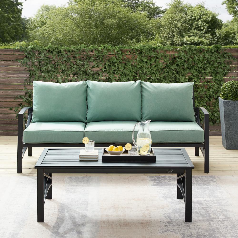 Kaplan 2Pc Outdoor Sofa Patio Furniture Set – Sofa & Coffee Table