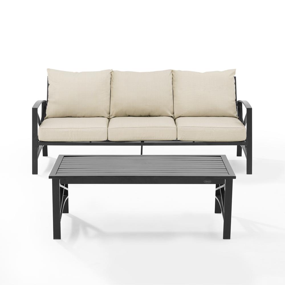 Kaplan 2Pc Outdoor Sofa Patio Furniture Set – Sofa & Coffee Table