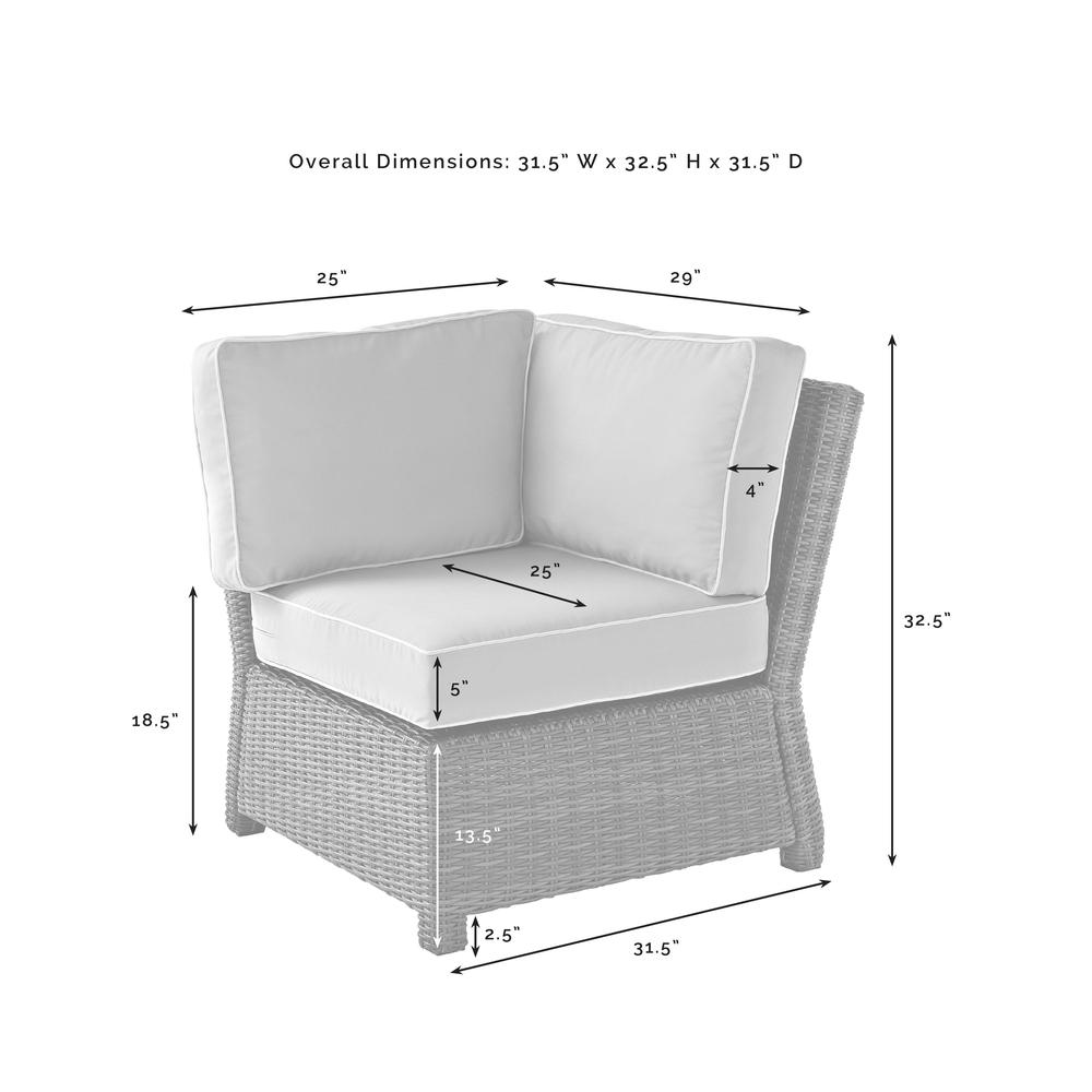 Bradenton Wicker Corner Outdoor Sectional Chair