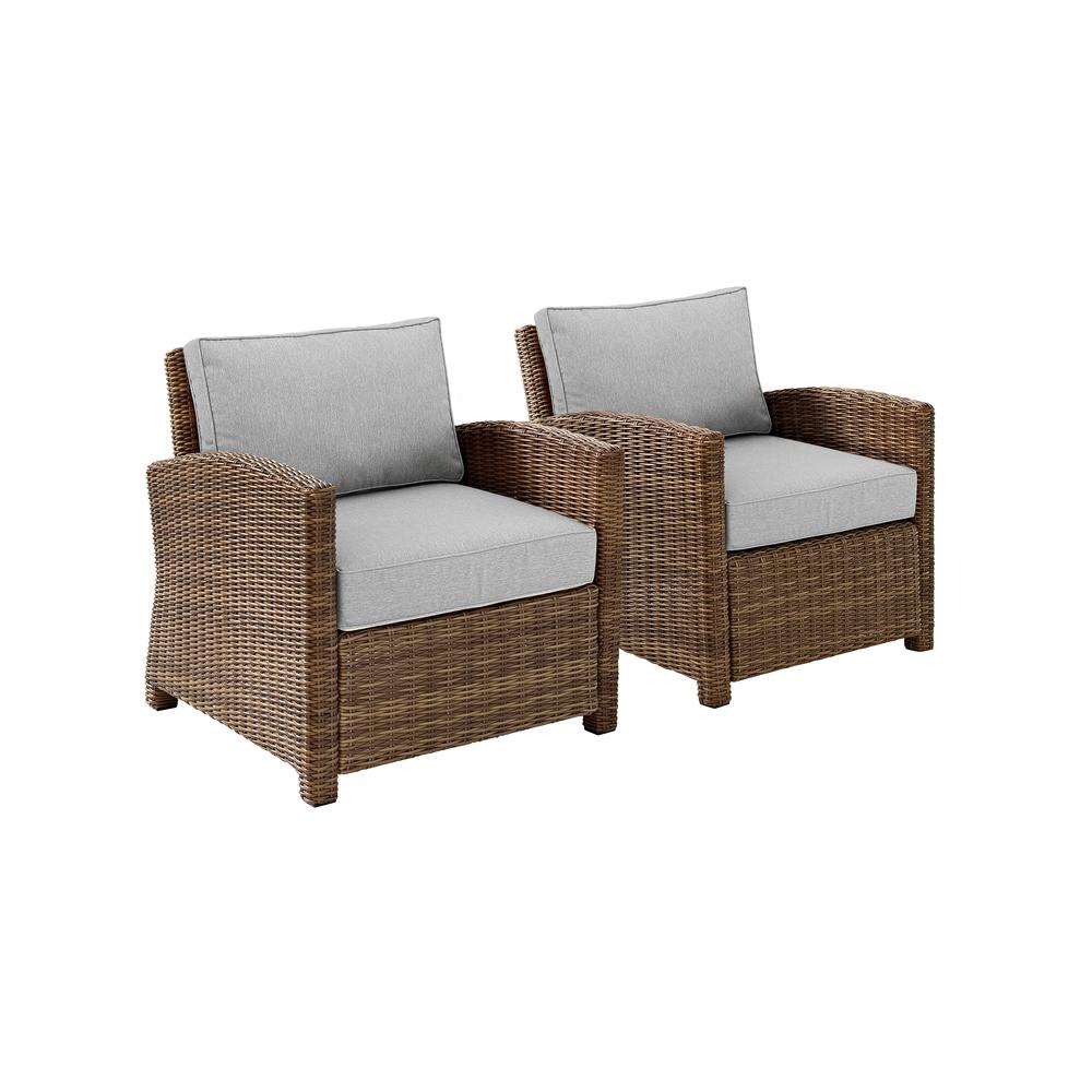 Bradenton 2Pc Wicker Outdoor Chair Set – 2 Armchairs