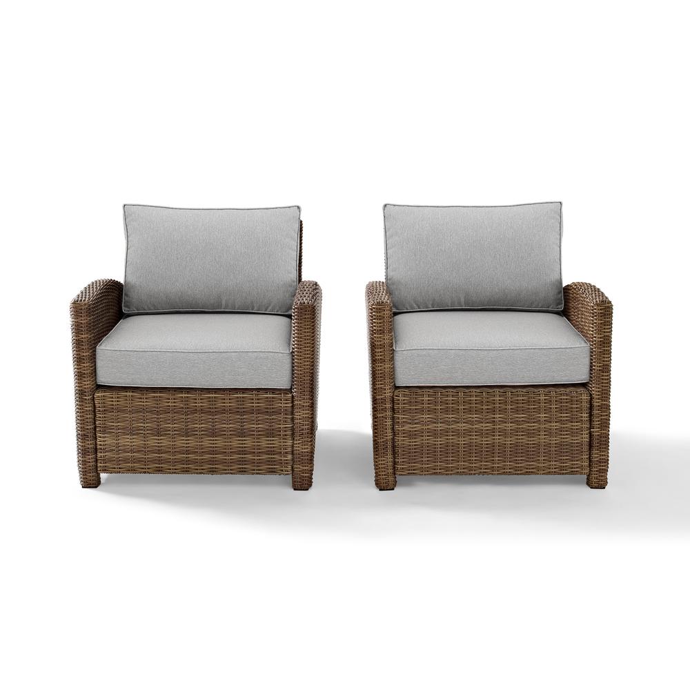 Bradenton 2Pc Wicker Outdoor Chair Set – 2 Armchairs
