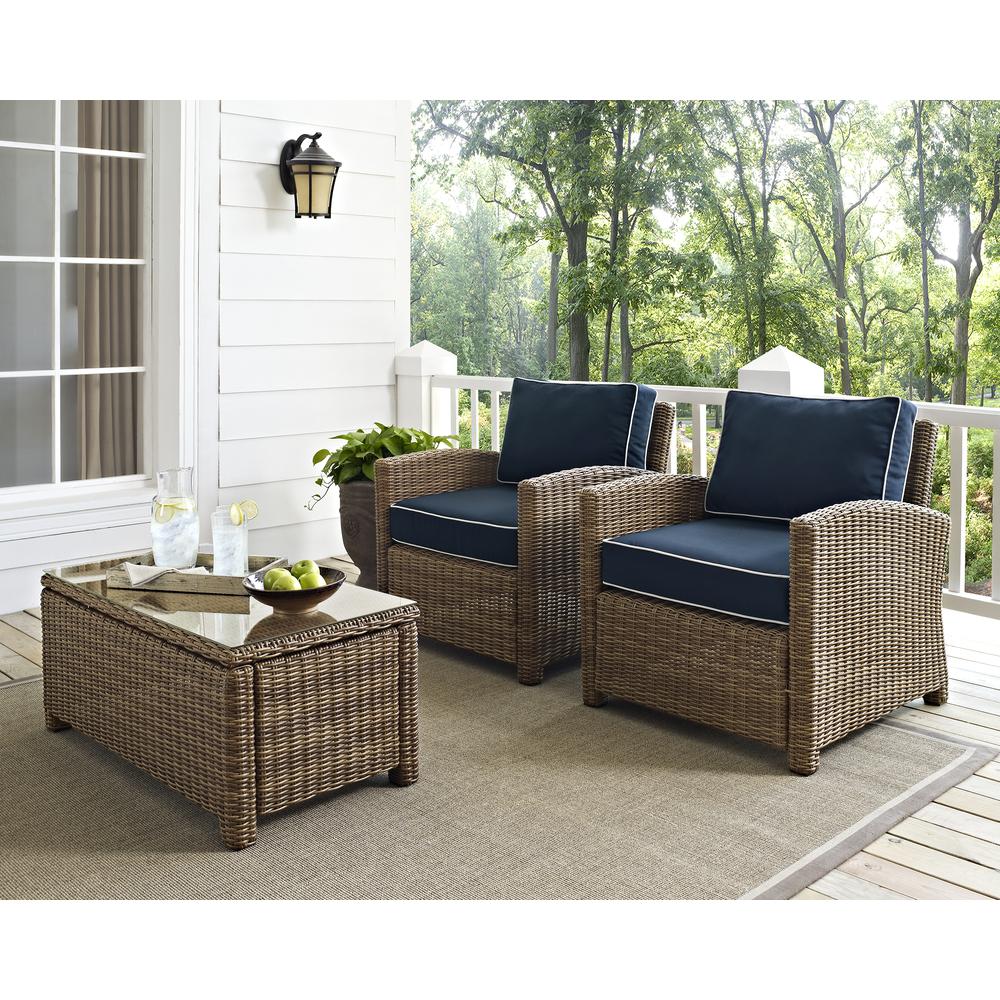 Bradenton 2Pc Wicker Outdoor Chair Set – 2 Armchairs