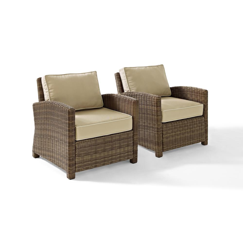 Bradenton 2Pc Wicker Outdoor Chair Set – 2 Armchairs