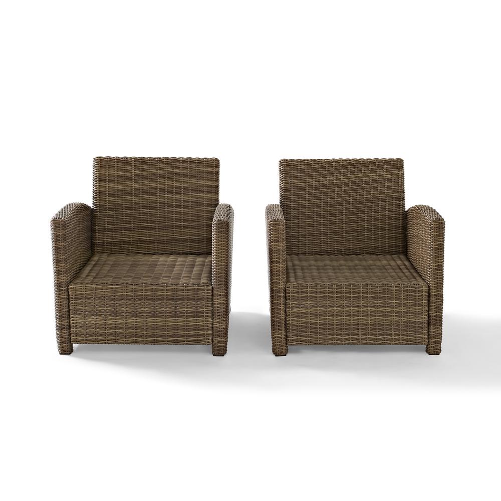Bradenton 2Pc Wicker Outdoor Chair Set – 2 Armchairs