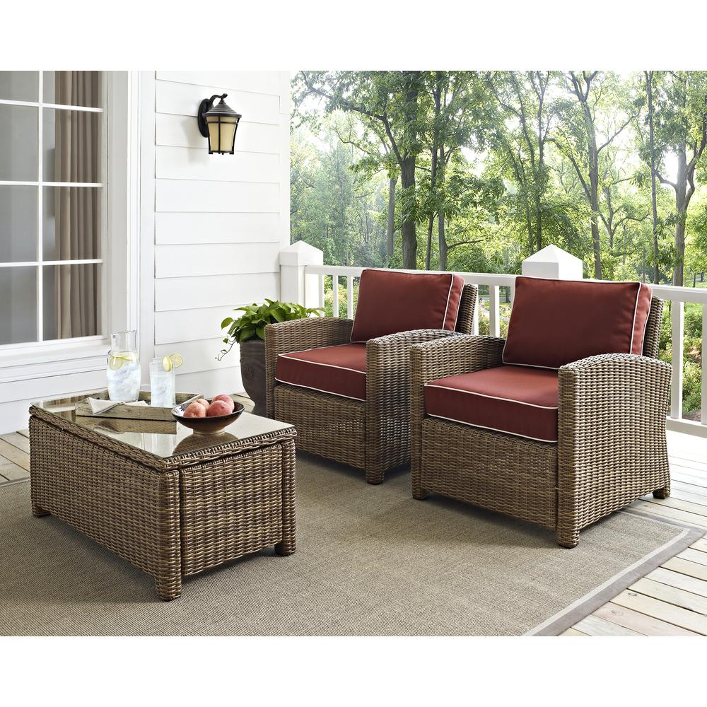 Bradenton 2Pc Wicker Outdoor Chair Set – 2 Armchairs
