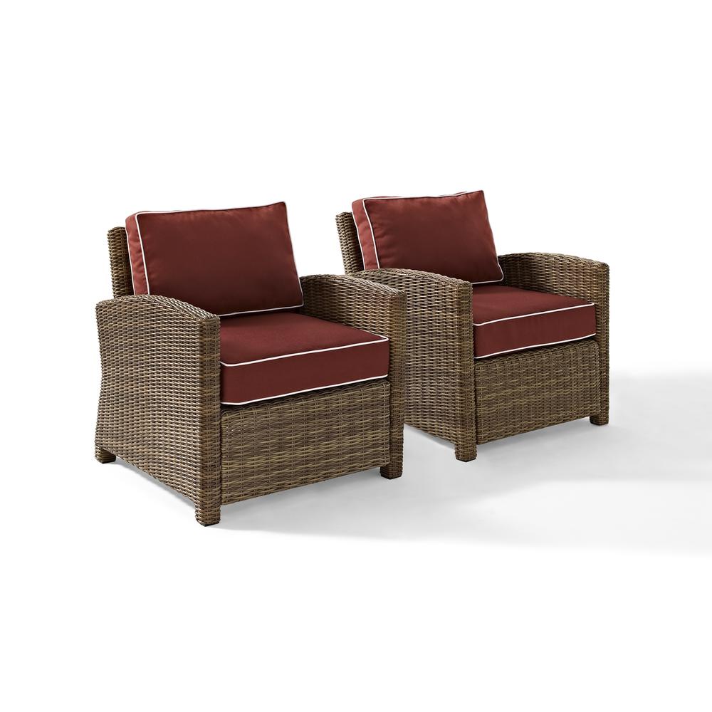 Bradenton 2Pc Wicker Outdoor Chair Set – 2 Armchairs