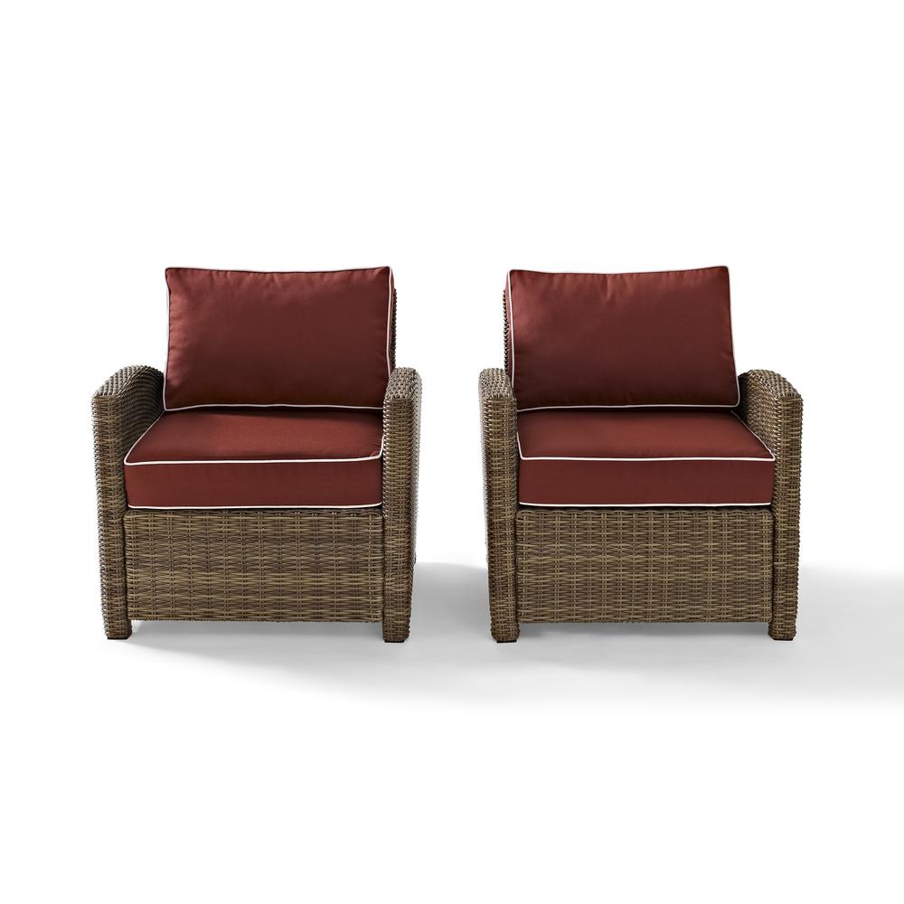 Bradenton 2Pc Wicker Outdoor Chair Set – 2 Armchairs