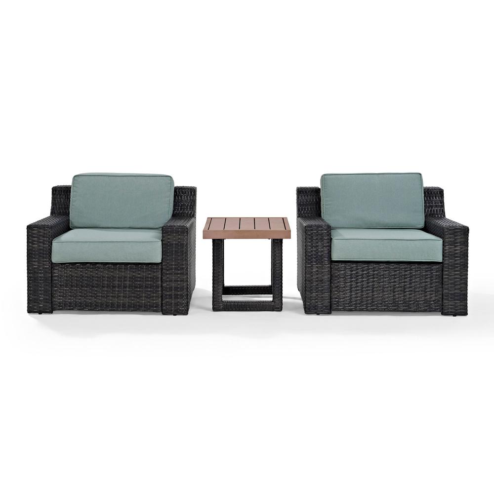 Beaufort 3Pc Wicker Outdoor Chair Set – Side Table & 2 Chairs