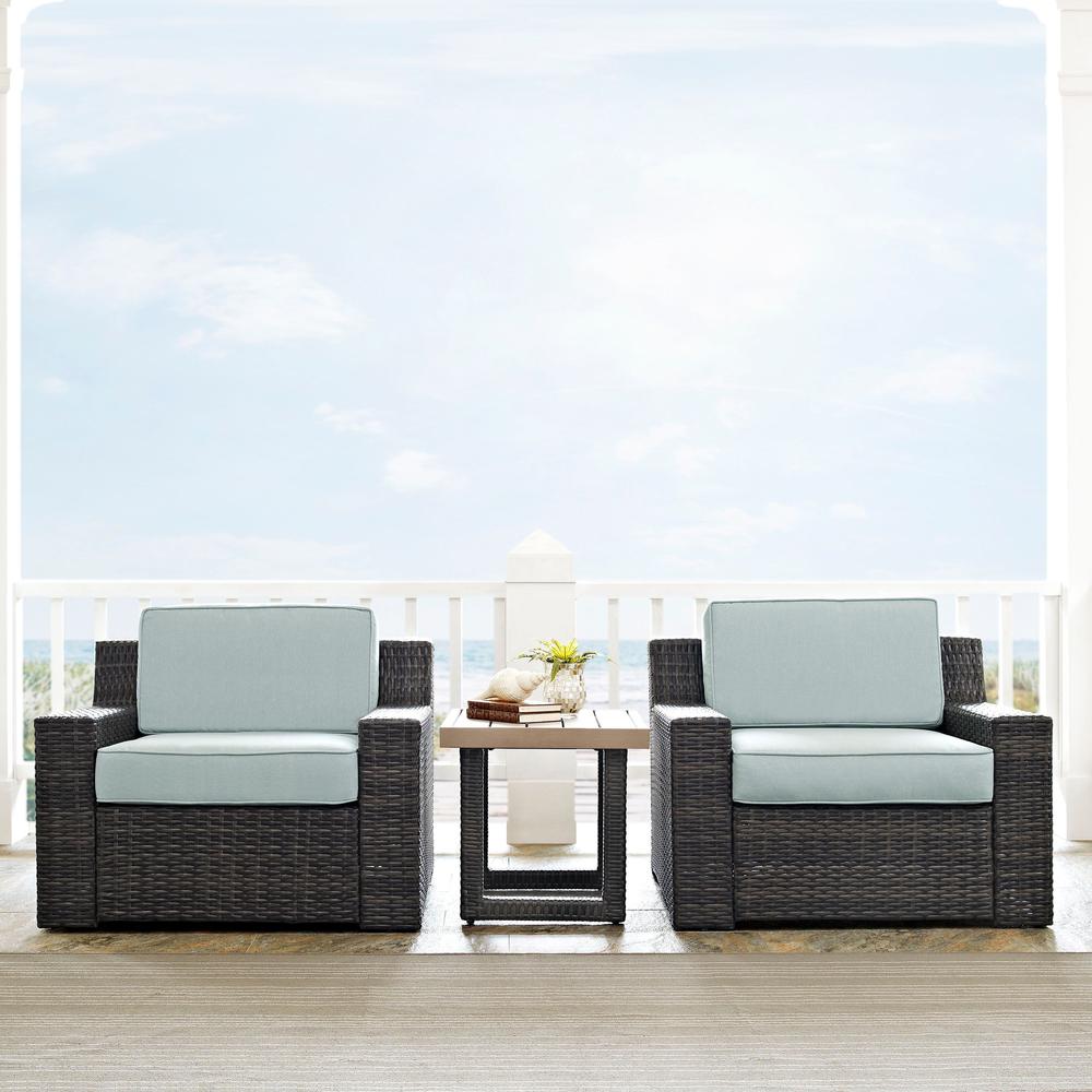 Beaufort 3Pc Wicker Outdoor Chair Set – Side Table & 2 Chairs