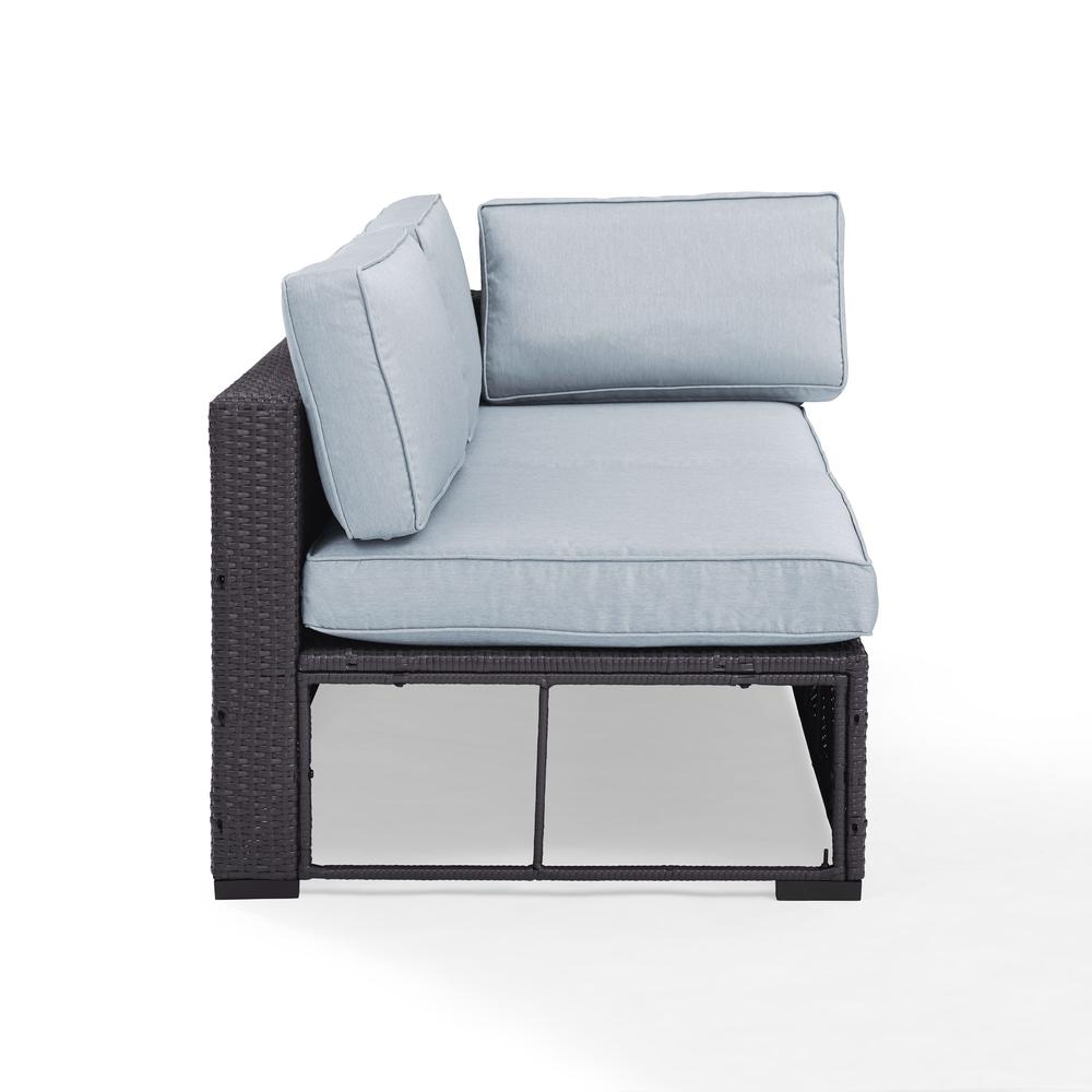 Biscayne Wicker Outdoor Sectional Loveseat